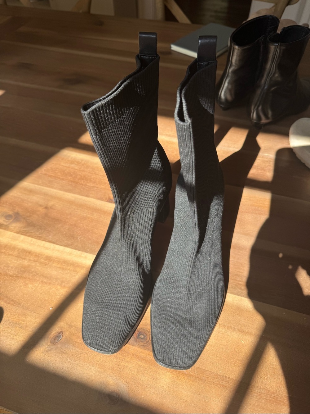 Black Stretch Sock Boots - Men's Fashion Ankle Boots